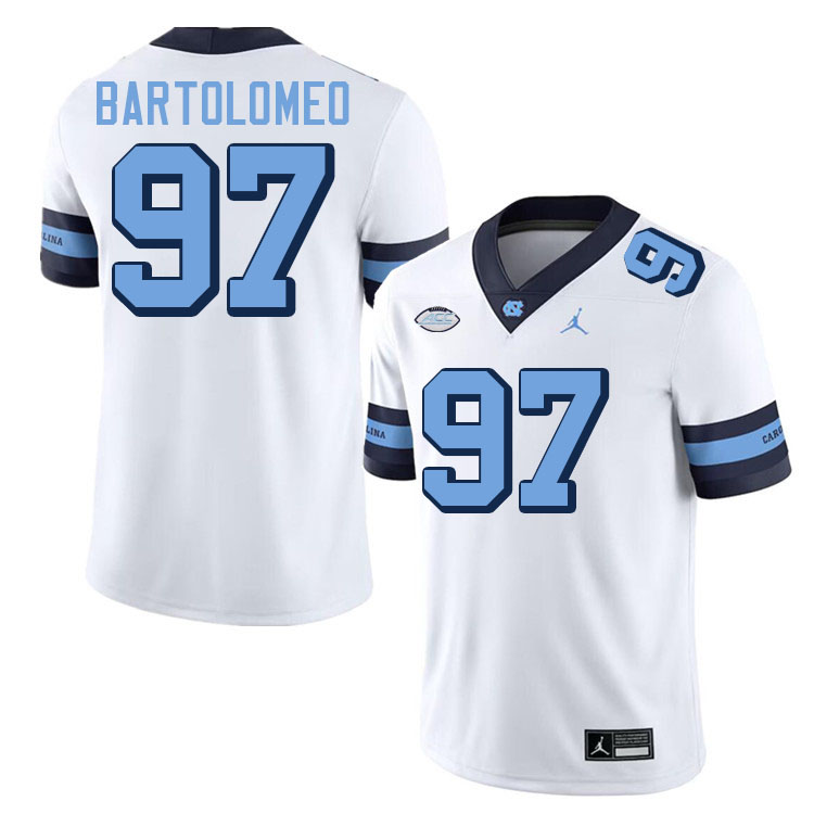 #97 Guytano Bartolomeo North Carolina Tar Heels College Football Jersey Stitched-Retro White #97 Guytano Bartolomeo North Carolina Tar Heels College Football Jersey Stitched-Retro White